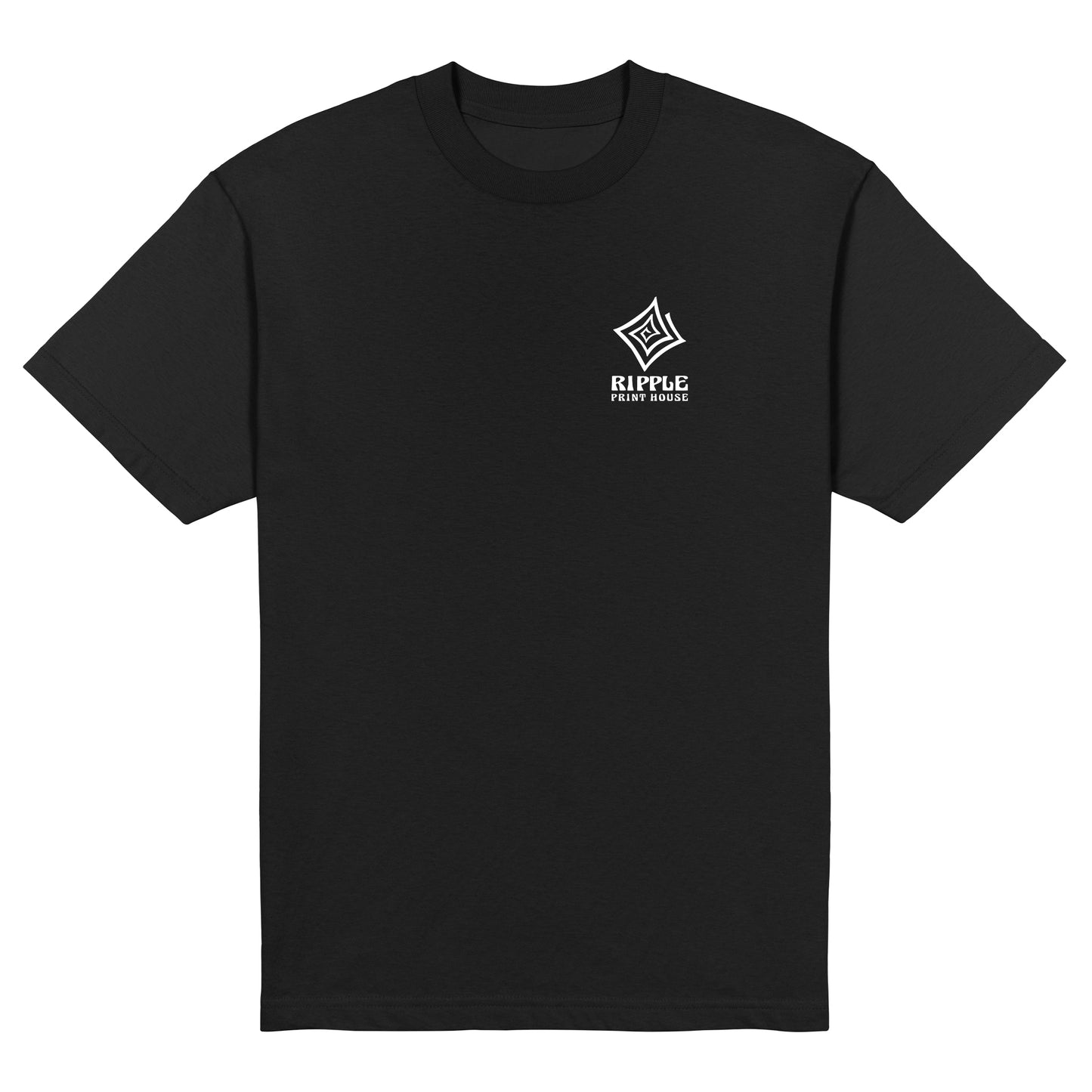 Ripple Print House Ss Tee - Black
