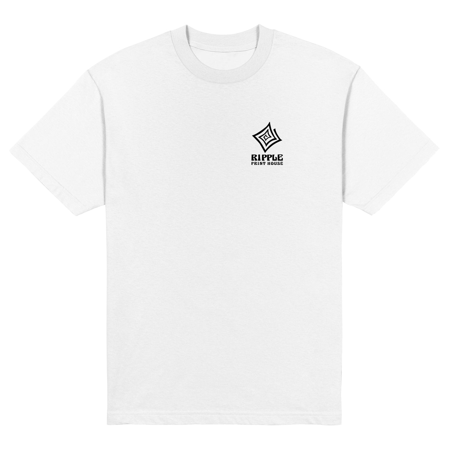 Ripple Print House Ss Tee - White